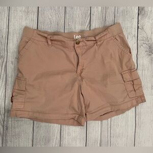 Lee Women's Tan Cargo Mid rise Shorts/size 14